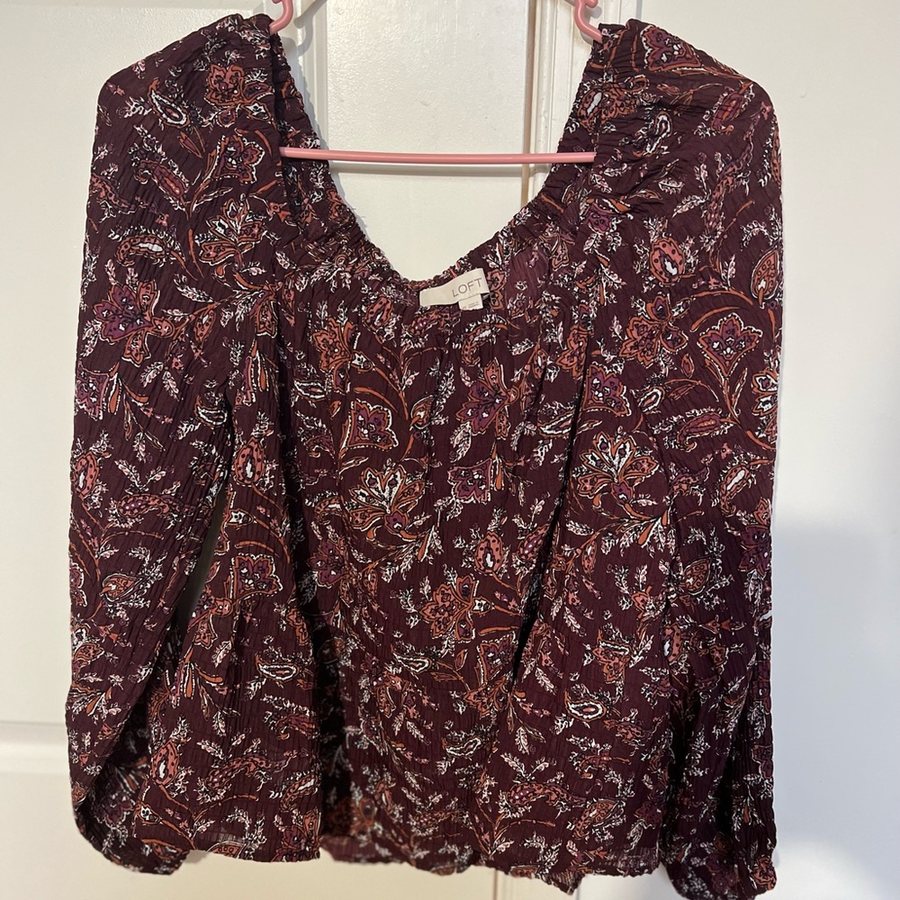 NEW Loft Printed Tiered Top